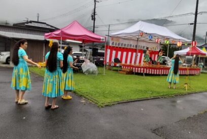 第１０回長谷駅納涼まつり＆播但沿線フォーラムが雨の中開催